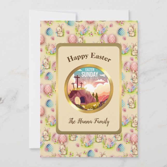 Invitation Il est ressuscité et célébration du dimanche de la (Devant)