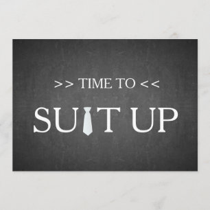 Invitation Il est temps d'adapter Black Chalk Board Red Crava