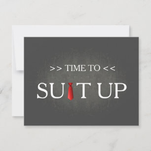 Invitation Il est temps d'adapter Black Chalk Board Red Crava