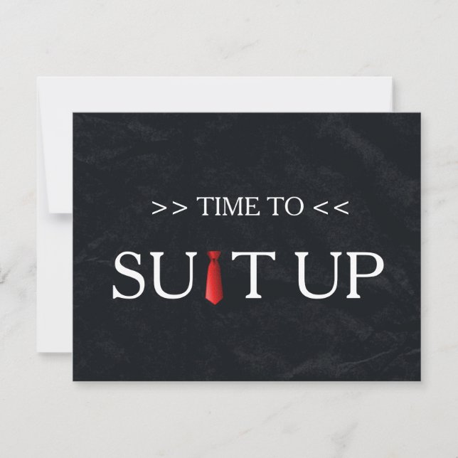 Invitation Il est temps d'adapter Black Chalk Board Red Crava (Devant)