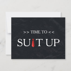 Invitation Il est temps d'adapter Black Chalk Board Red Crava