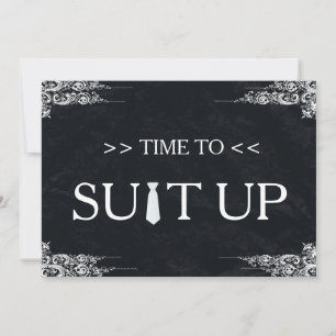 Invitation Il est temps d'adapter Black Chalk Board Swirl
