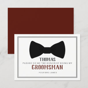 Invitation Il est temps de s'adapter Groomsman - Vin de Crava