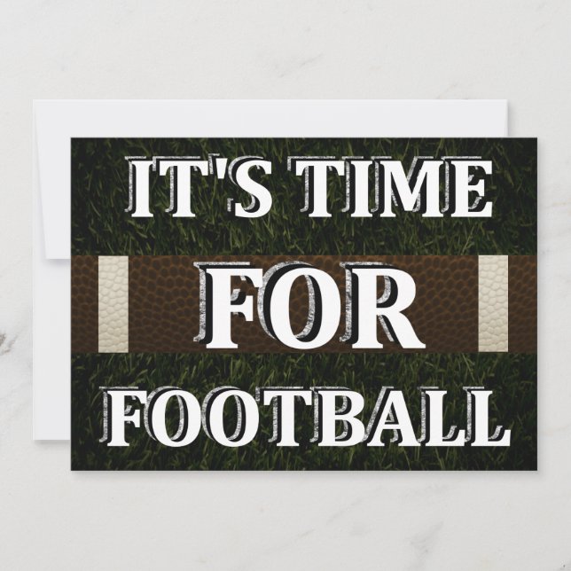 Invitation Il est temps pour l'invitation au football (Devant)