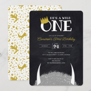 Invitation Il est un Sauvage - Couronne de 1er Anniversaire T