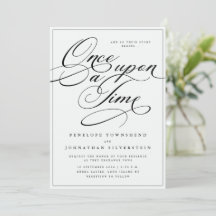 Il était une fois Calligraphie Mariage Noir Blanc