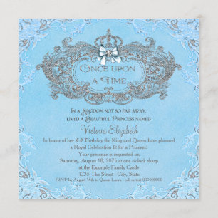Invitation Il était une fois Cinderella Princesse Anniversair