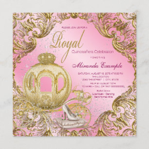 Invitation Il était une fois princesse Quinceañera