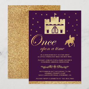 Invitation Il était une fois un Baby shower de livre d'histoi