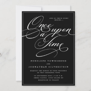 Invitation Il était une fois un mariage gothique noir