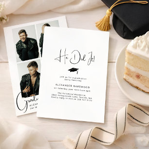 Invitation Il l'a fait ! 4 Collage de photos Fête de fin d'ét