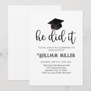 Invitation Il l'a fait Classe de Graduation de 2025, Graduati