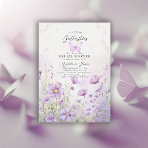Invitation Il Me Donne Des Papillons Fleur sauvage Fête des m