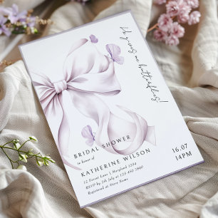 Invitation Il Me Donne Des Papillons Violet Fête des mariées 