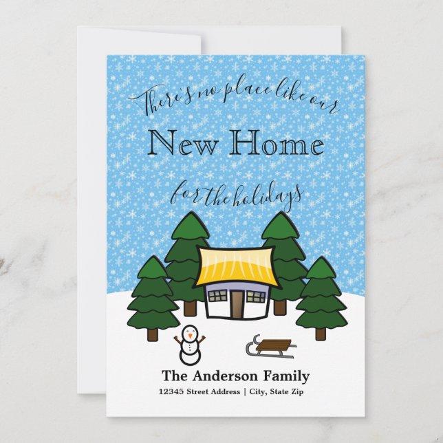 Invitation Il n'y a pas d'endroit comme notre nouvelle maison (Devant)
