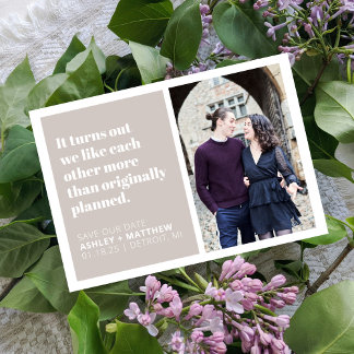 Invitation Il s'avère drôle Citation mariage Enregistrer la d