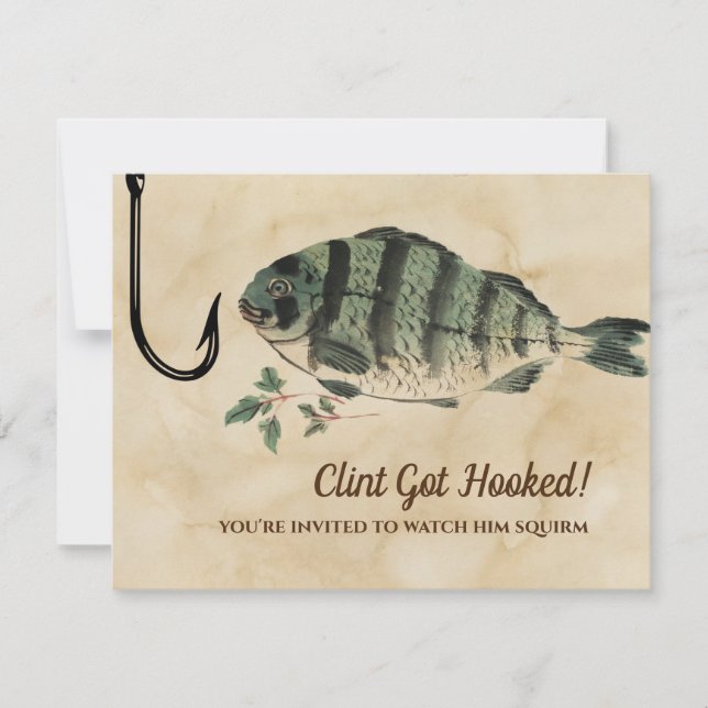 Invitation Il S'Est Fait Hook ! Fish Funny (Devant)