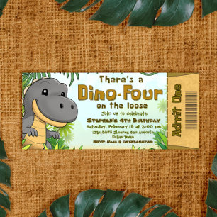 Invitation Il y a un Dino Four en liberté - Billet