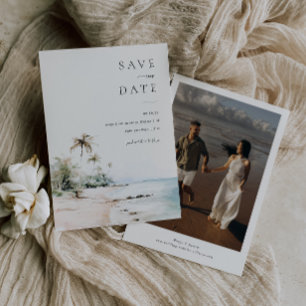 Invitation Île Destination Mariage Enregistrer La Date