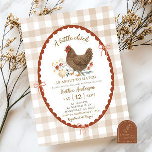 Invitation Illustration à main irrégulière Baby shower chic