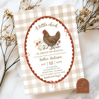 Invitation Illustration à main irrégulière Baby shower chic