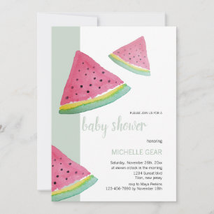 Invitation Illustration aquarelle pastèque