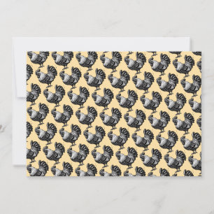 Invitation Illustration complexe du coq