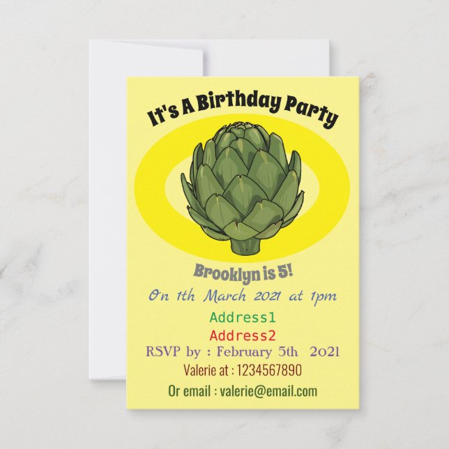 Invitation Illustration d'artiste (Devant)