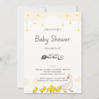 Illustration de Baby Shower de Canard Mignon dans