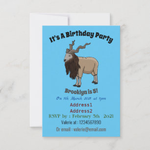 Invitation Illustration de chèvre de Markhor