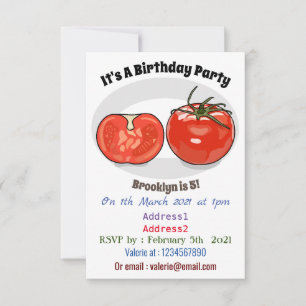 Invitation Illustration de dessin sur la tomate