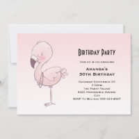 Illustration de Flamant Rose Mignon pour Anniversa