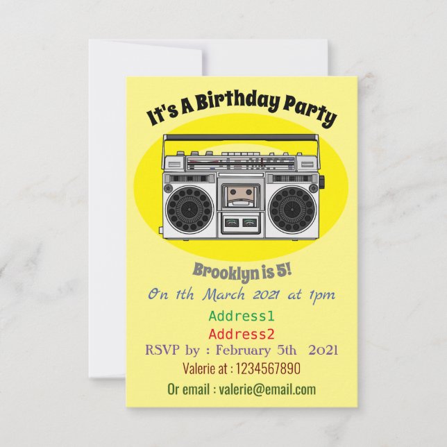 Invitation Illustration de la bande dessinée radio (Devant)