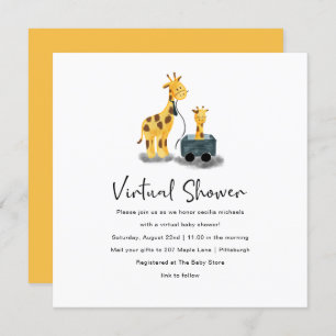 Invitation Illustration de la Giraffe mignonne Baby shower vi