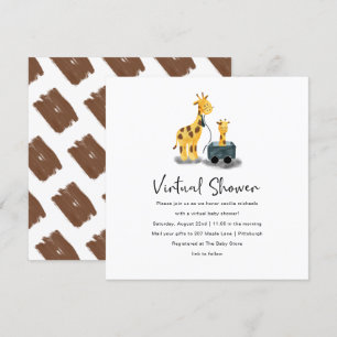 Invitation Illustration de la Giraffe mignonne Baby shower vi