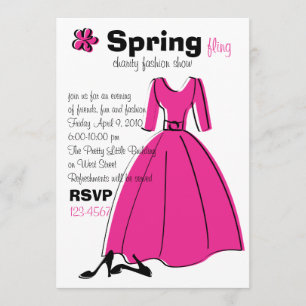 Invitation Illustration de la mode du printemps