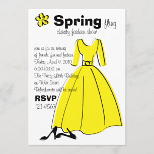 Invitation Illustration de la mode du printemps