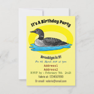 Invitation Illustration de Loon bird