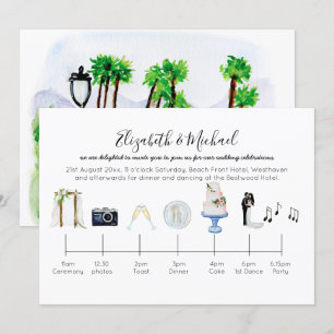 Invitation Illustration de mariage dans le jardin