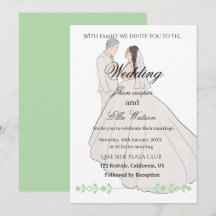 Illustration de mariage minimaliste de la mariée e