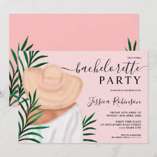 Invitation Illustration de mode tropicale moderne bachelorte