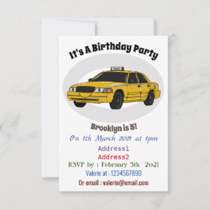 Invitation Illustration de taxi