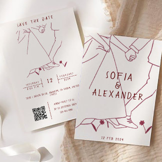 Invitation Illustration de Whimsical avec le Mariage RSVP de 