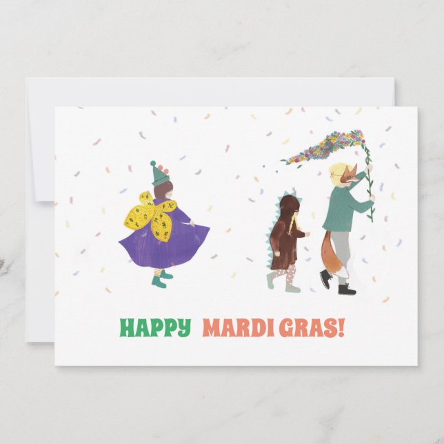 Invitation Illustration du printemps du Carnaval des enfants  (Devant)