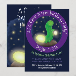 Invitation Illustration du ver vert mou