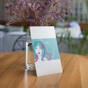 Invitation Illustration d'une femme artiste