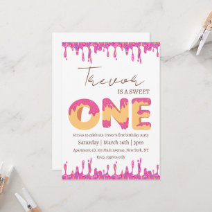 Invitation Illustration en noix de Doucou un anniversaire