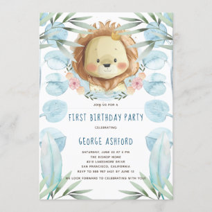 Invitation Illustration Lion Anniversaire