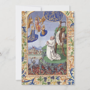 Invitation Illustration médiévale de saint Bernard de Clairva