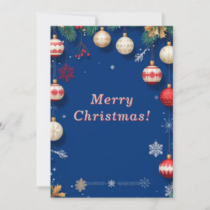 Invitation Illustrations de Noël festives avec ornements